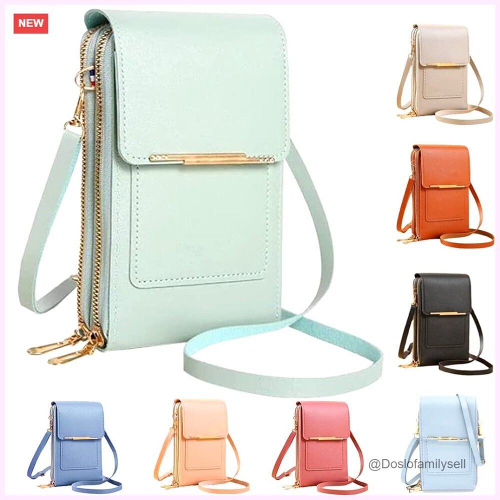 Small Anti-Theft Crossbody Phone Purse with RFID Blocking & Touchscreen Window